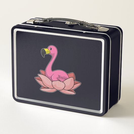 Flamingo met Lotus flower (Achterkant)
