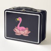 Flamingo met Lotus flower (Voorkant)