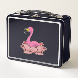 Flamingo met Lotus flower