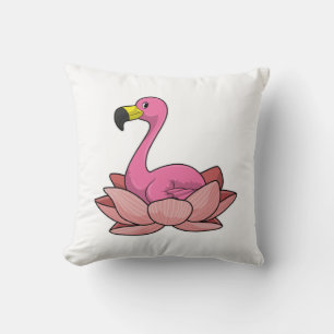 Flamingo met Lotus flower Kussen