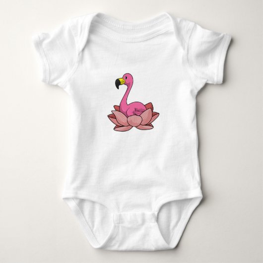 Flamingo met Lotus flower Romper (Voorkant)