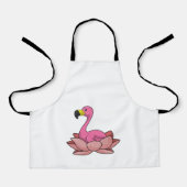 Flamingo met Lotus flower Schort (Voorkant)