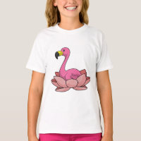 Flamingo met Lotus flower