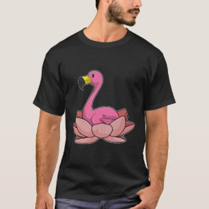 Flamingo met Lotus flower T-shirt