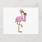 Flamingo met Muffin Briefkaart (Voorkant)