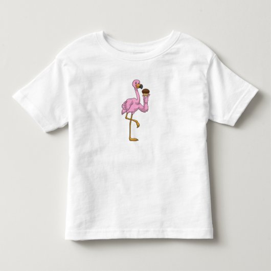 Flamingo met Muffin Kinder Shirts (Voorkant)