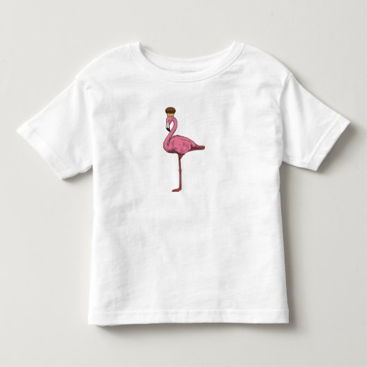 Flamingo met Muffin Kinder Shirts (Voorkant)