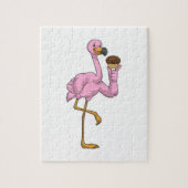 Flamingo met Muffin Legpuzzel (Verticaal)