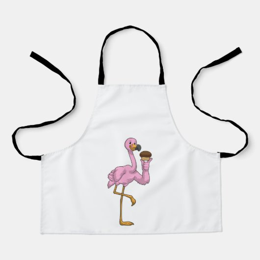 Flamingo met Muffin Schort (Voorkant)
