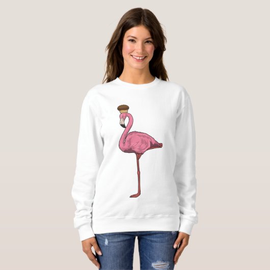 Flamingo met Muffin Trui (Voorkant volledig)