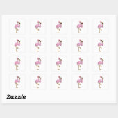 Flamingo met Muffin Vierkante Sticker