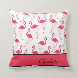 Flamingo met Naam Kussen