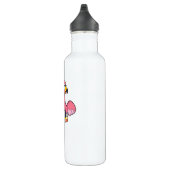 Flamingo met paars waterfles  (Rechts)