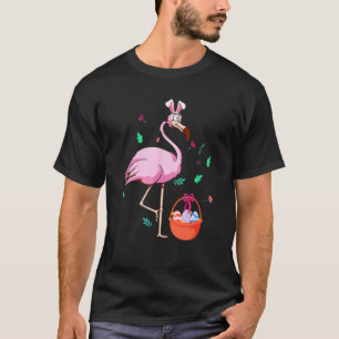 Flamingo met paaseieren: paasoorts t-shirt