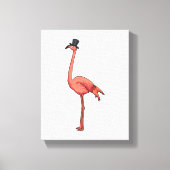 Flamingo met Pet Canvas Afdruk (Voorkant)