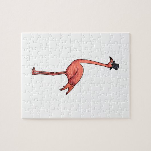Flamingo met Pet Legpuzzel (Horizontaal)