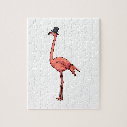 Flamingo met Pet Legpuzzel (Verticaal)