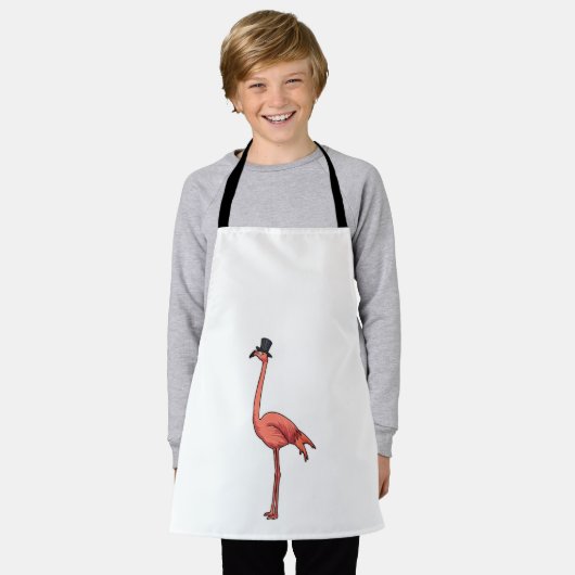 Flamingo met Pet Schort (Gedragen)