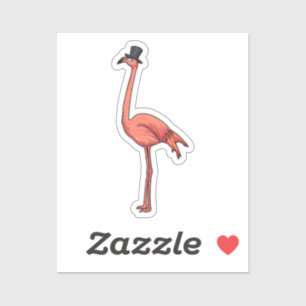 Flamingo met Pet Sticker