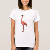 Flamingo met Pet T-shirt (Voorkant)