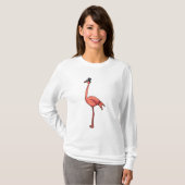 Flamingo met Pet T-shirt (Voorkant volledig)