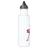 Flamingo met Pet & Veer Waterfles (Links)