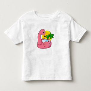 Flamingo met pool kinder shirts