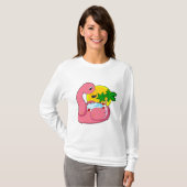 Flamingo met pool t-shirt (Voorkant volledig)