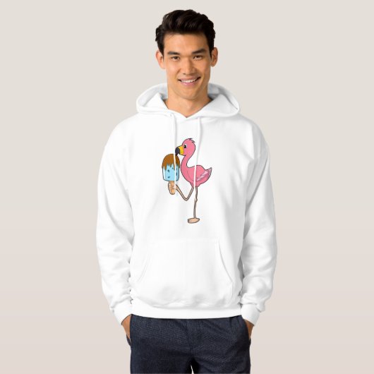 Flamingo met Popsicle Hoodie (Voorkant volledig)