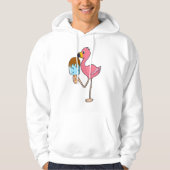 Flamingo met Popsicle Hoodie (Voorkant)