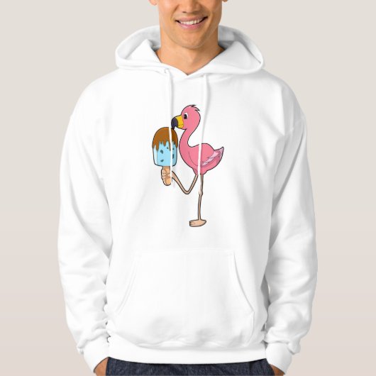 Flamingo met Popsicle Hoodie (Voorkant)