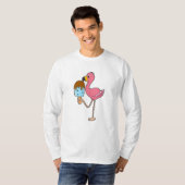 Flamingo met Popsicle T-shirt (Voorkant volledig)
