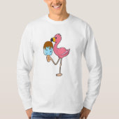 Flamingo met Popsicle T-shirt (Voorkant)