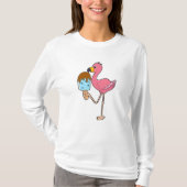 Flamingo met Popsicle T-shirt (Voorkant)
