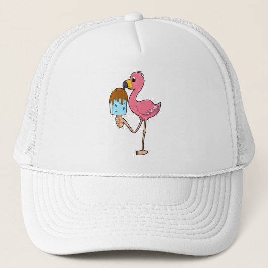 Flamingo met Popsicle Trucker Pet (Voorkant)