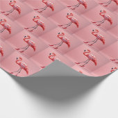 Flamingo met rode hoge hakken cadeaupapier (Hoek)