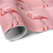 Flamingo met rode hoge hakken cadeaupapier (Rol Hoek)