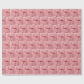 Flamingo met rode hoge hakken cadeaupapier (Vlak)