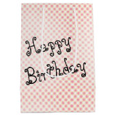 Flamingo met rode hoge hakken medium cadeauzakje (Achterkant)