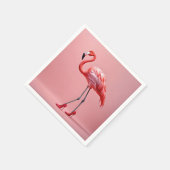 Flamingo met rode hoge hakken servet (Hoek)