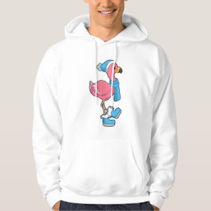 Flamingo met Scarf en Pet Hoodie
