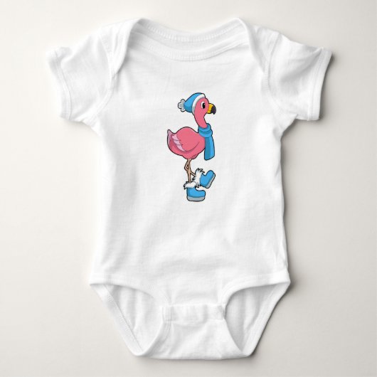 Flamingo met Scarf en Pet Romper (Voorkant)