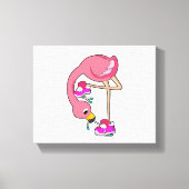 Flamingo met schoenen canvas afdruk (Voorkant)