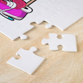 Flamingo met schoenen legpuzzel (Zijkant)