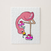 Flamingo met schoenen legpuzzel (Verticaal)