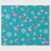 flamingo met sneeuw voor kerst nr . 7 cadeaupapier (Vlak)