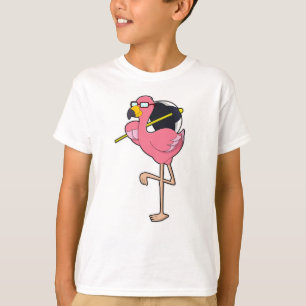 Flamingo met Umbrella T-shirt