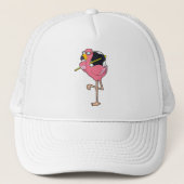 Flamingo met Umbrella Trucker Pet (Voorkant)