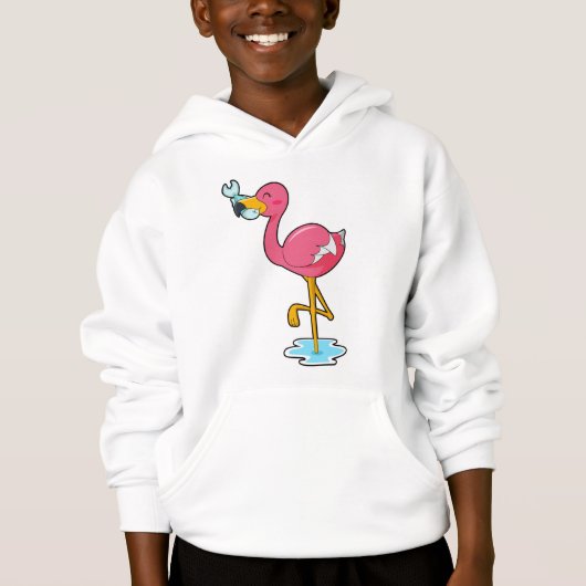 Flamingo met vis (Voorkant)