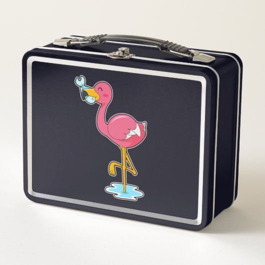 Flamingo met vis (Voorkant)